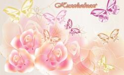 Consalnet Virágok és pillangók poszter, fotótapéta, Vlies (104 x 70, 5 cm) (C1-782VEM)