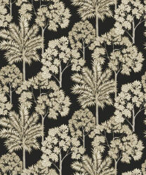 Grandeco Fekete alapon fa mintás tapéta (Arcadia A71302) (A71302)