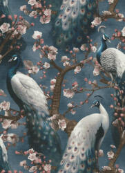 Erismann Pávák kék alapon tapéta (Play of Light 10414-08) (10414-08)