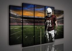 Consalnet Vászonkép, 5 darabos Rugby játékos a pályán 150x100 cm méretben (C5-967S12)
