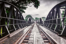 Dimex Vlies Fotótapéta - Metal bridge river Kwai - 375x250 cm (MS-5-2864)