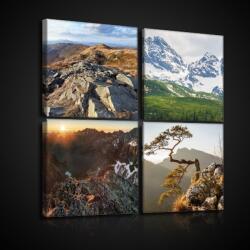 Consalnet Vászonkép 4 darabos, Hegyek 50x50 cm méretben (C5-10817S20)