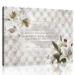 Consalnet Liliom húzott bőr alapon, vászonkép, 60x40 cm méretben (C5-10051O4)