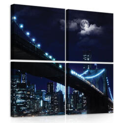 Consalnet Vászonkép 4 darabos, Brooklyn Bridge 50x50 cm méretben (C5-10382S20)