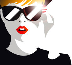 Sverus Fotótapéta Fashion Girl with Sun Glasses, 416 x 254 cm (SV-62264066WM-416X254CM)