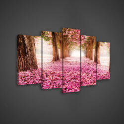 Consalnet Vászonkép 5 darabos, Virágos fasor 100x60 cm méretben (C5-428S17)