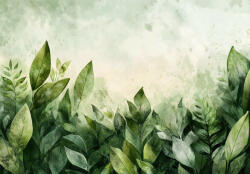 Consalnet Zöld levelek útja poszter, fotótapéta, Vlies (460x300 cm) (C1-15398V12)