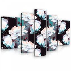 Consalnet Vászonkép, 5 darabos, Virág minta 170x100 cm méretben (C5-10031S4A)