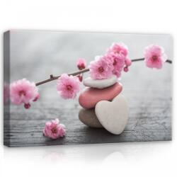 Consalnet Virágok és kövek, vászonkép, 60x40 cm méretben (C5-11620O4)