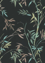 Erismann Fekete alapú akvarell bambusz mintás tapéta (Martinique 10388-15) (10388-15)