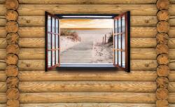 Consalnet Ablak fatörzseken poszter, fotótapéta, Vlies (368 x 254 cm) (C1-2222V8)