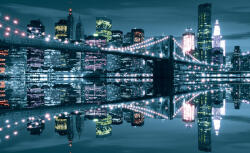 Consalnet Brooklyn-híd éjszaka poszter, fotótapéta (416 x 254 cm) (C1-3022VEXXXL)