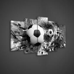 Consalnet Vászonkép 5 darabos, Focilabdák 100x60 cm méretben (C5-20110S17)
