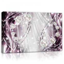 Consalnet Lila gyöngyös absztrakt, vászonkép, 60x40 cm méretben (C5-10404O4)