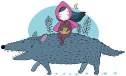 Dimex Vlies Fotótapéta - Red Riding Hood - 375x250 cm (MS-5-1438)