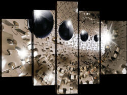 Consalnet Vászonkép, 5 darabos, Puzzle alagút golyókkal 170x100 cm méretben (C5-20160S4A)