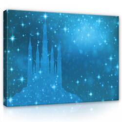 Consalnet Vászonkép, Kastély kékben, 100x75 cm méretben (C5-12541O1)