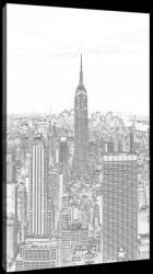 Consalnet Vászonkép, New York körvonalai, 100x75 cm méretben (C5-10688O1)