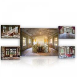 Consalnet Vászonkép, 5 darabos Elhagyatott épület variálható elrendezésben (C5-12002S14)