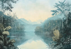 Consalnet Folyó a ködös erdőben poszter, fotótapéta, Vlies (350 x 250 cm) (C1-15543VX7)