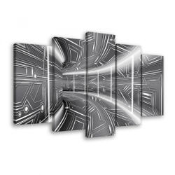 Consalnet Vászonkép 5 darabos, Szürke alagút 100x60 cm méretben (C5-10080S17)
