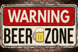 Dimex Vlies Fotótapéta - Warning beer zone - 375x250 cm (MS-5-2066)