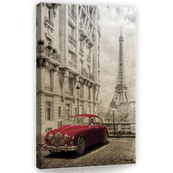 Consalnet Retró autó Párizsban, vászonkép, 40x60 cm méretben (C5-11963O4)