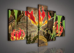 Consalnet Vászonkép, 5 darabos, Virág 170x100 cm méretben (C5-610S4A)