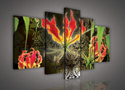Consalnet Vászonkép, 5 darabos, Virág 170x100 cm méretben (C5-612S4A)
