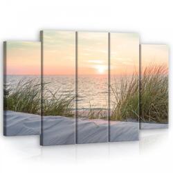 Consalnet Vászonkép, 5 darabos Naplemente a tengernél 150x100 cm méretben (C5-11851S12)