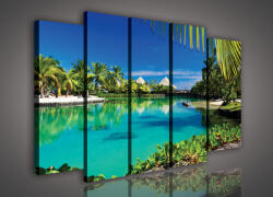 Consalnet Vászonkép, 5 darabos Sziget 150x100 cm méretben (C5-20061S12)