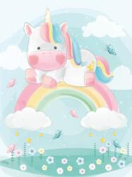 Consalnet Egyszarvú a szivárványon poszter, fotótapéta, Vlies (206x275 cm, álló) (C1-14097VEA)