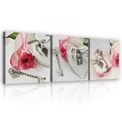 Consalnet Vászonkép 3 darabos, Kulcs, 3 db 25x25 cm méret (C5-13229S13)
