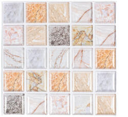 GRACE Csempematrica, 3D Öntapadós falpanel, Márvány mozaik, 30x30 cm (TPWP564)