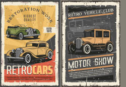 Dimex Vlies Fotótapéta - Vintage Car Poster Collection - 375x250 cm (MS-5-2212)