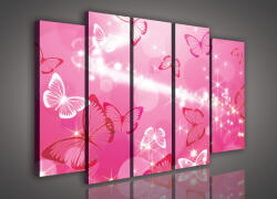 Consalnet Vászonkép, 5 darabos Pillangók 150x100 cm méretben (C5-187S12)