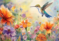 Consalnet Kolibri poszter, fotótapéta, Vlies (300 x 210 cm) (C1-15017VX6)