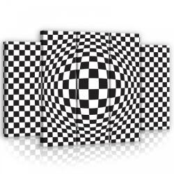 Consalnet Vászonkép, 5 darabos Kockás 3D 150x100 cm méretben (C5-1584S12)