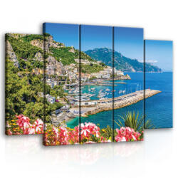 Consalnet Vászonkép, 5 darabos Mediterrán sziget 150x100 cm méretben (C5-10384S12)