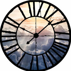 Consalnet Felhők az óra mögött vlies poszter, fotótapéta 10109VEZ1 /208x208 cm/ (10109-VEZ1)