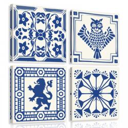 Consalnet Vászonkép 4 darabos, Absztrakt minták 50x50 cm méretben (C5-10959S20)