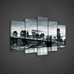 Consalnet Vászonkép 5 darabos, Brooklyn bridge 100x60 cm méretben (C5-154S17)