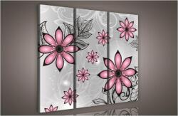 Consalnet Virág minta, 3 darabos vászonkép, 90x80 cm méretben (C5-930S6)