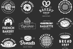 Dimex Vlies Fotótapéta - Bakery Shop Labels - 375x250 cm (MS-5-2084)