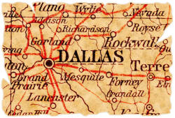 Dimex Vlies Fotótapéta - Old Map of Dallas - 375x250 cm (MS-5-1535)