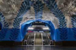 Dimex Vlies Fotótapéta - Blue line subway - 375x250 cm (MS-5-2910)