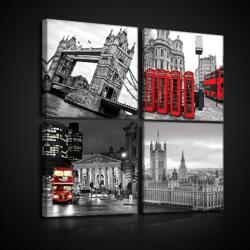 Consalnet Vászonkép 4 darabos, London 50x50 cm méretben (C5-10816S20)