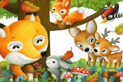 Dimex Vlies Fotótapéta - Forest animals friends - 375x250 cm (MS-5-1477)