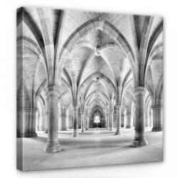Consalnet Glasgow Egyetem kerengő gótikus stílusban, vászonkép, 80x80 cm méretben (C5-12637O2)