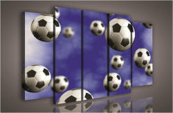 Consalnet Vászonkép, 5 darabos Focilabdák 150x100 cm méretben (C5-20117S12)
